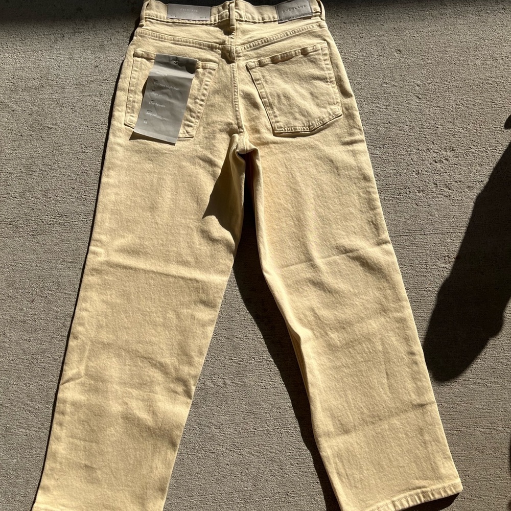 Everlane the way high jean yellow straight